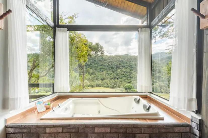 Cabana Sassafras Com Hidromassagem Alfredo Wagner Ngoại thất bức ảnh